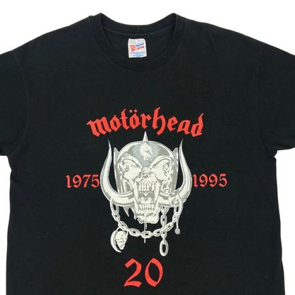 Vintage 1995 Black Single Stitch Double Graphic Motörhead T-shirt L