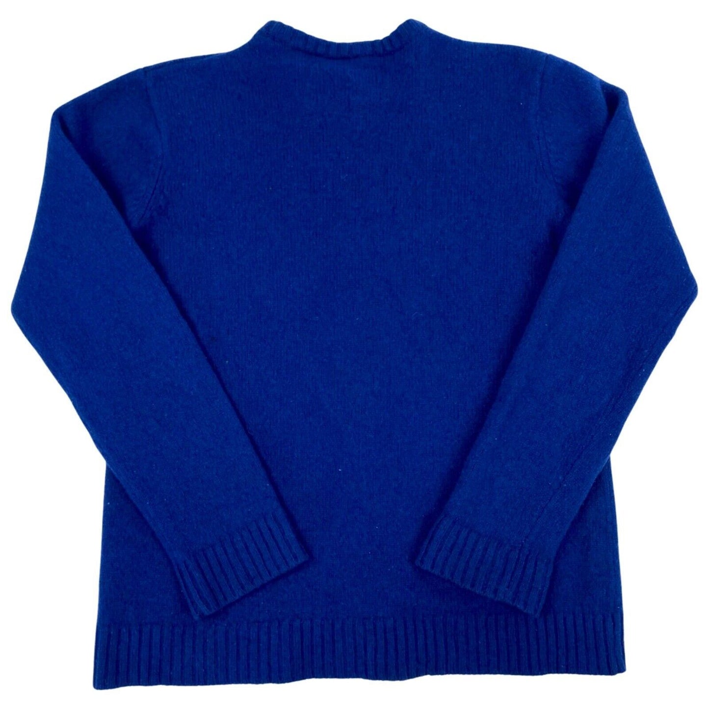 Vintage 90s 00s Blue Shetland Wool Carhartt Crew Neck Embroidered Sweater M