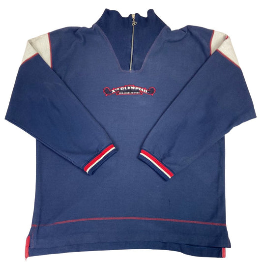 Vintage 90s Blue Grey Olympic Centennial Collection Adidas Oversized Jumper XL