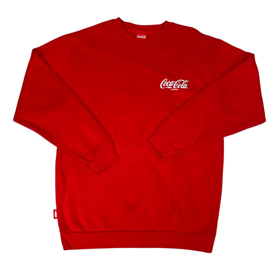 Vintage 90s 00s Red Coca Cola Koffein Crew Neck Jumper M