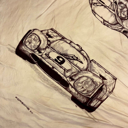 Vintage Rare Brown Porche Silk Scarf
