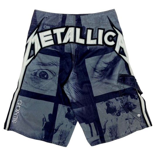 Vintage Y2K Billabong x Metallica Graphic Print Shorts M