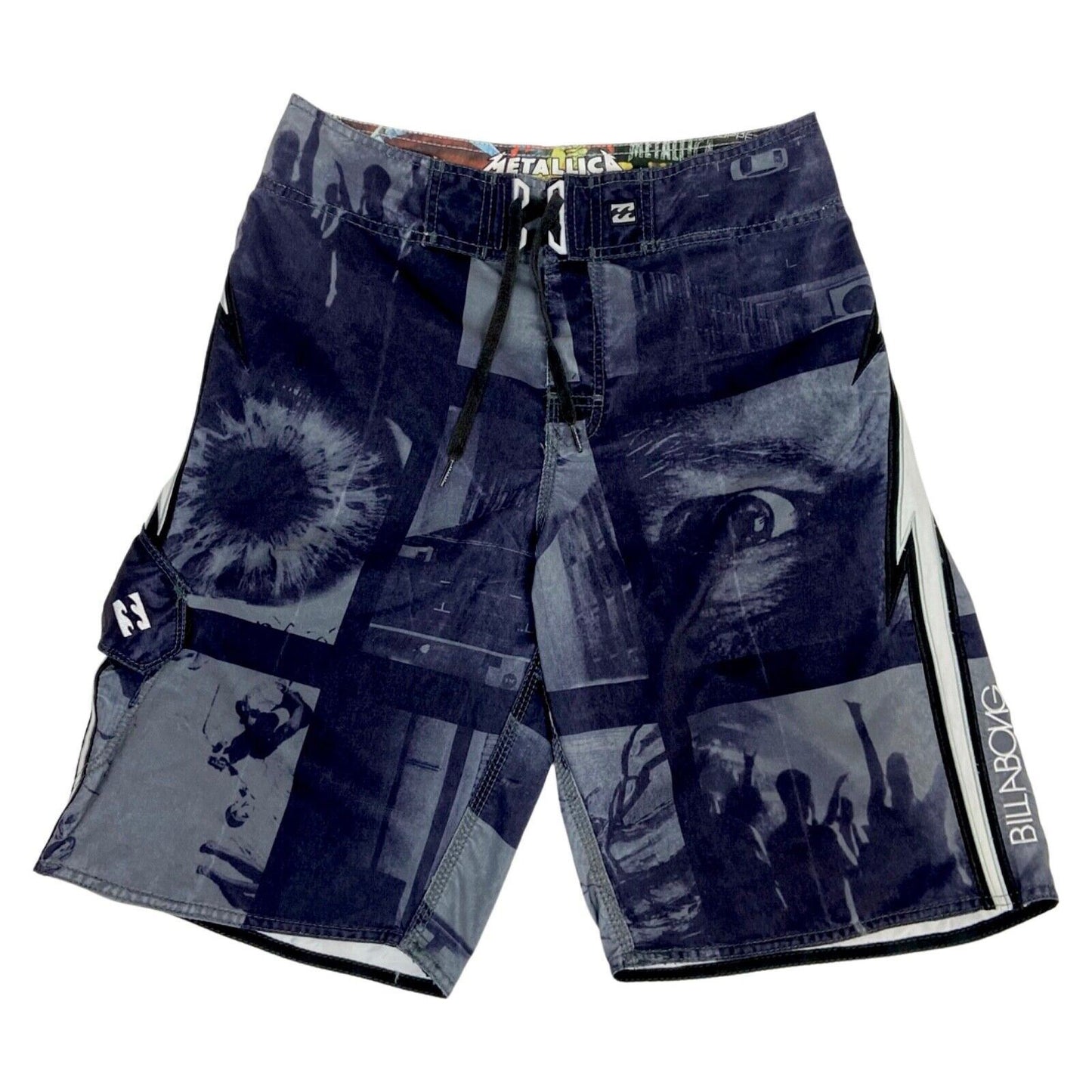 Vintage Y2K Billabong x Metallica Graphic Print Shorts M