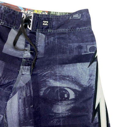 Vintage Y2K Billabong x Metallica Graphic Print Shorts M
