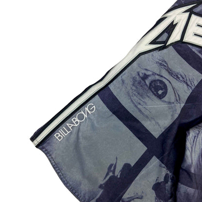 Vintage Y2K Billabong x Metallica Graphic Print Shorts M