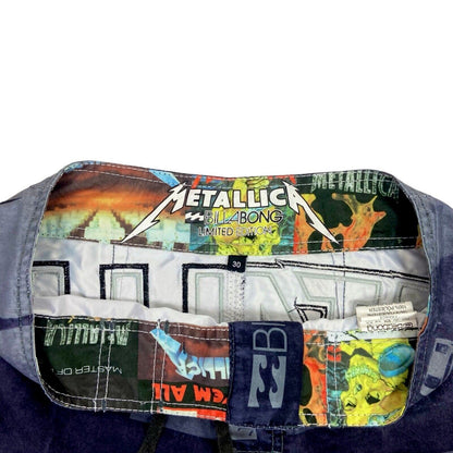 Vintage Y2K Billabong x Metallica Graphic Print Shorts M