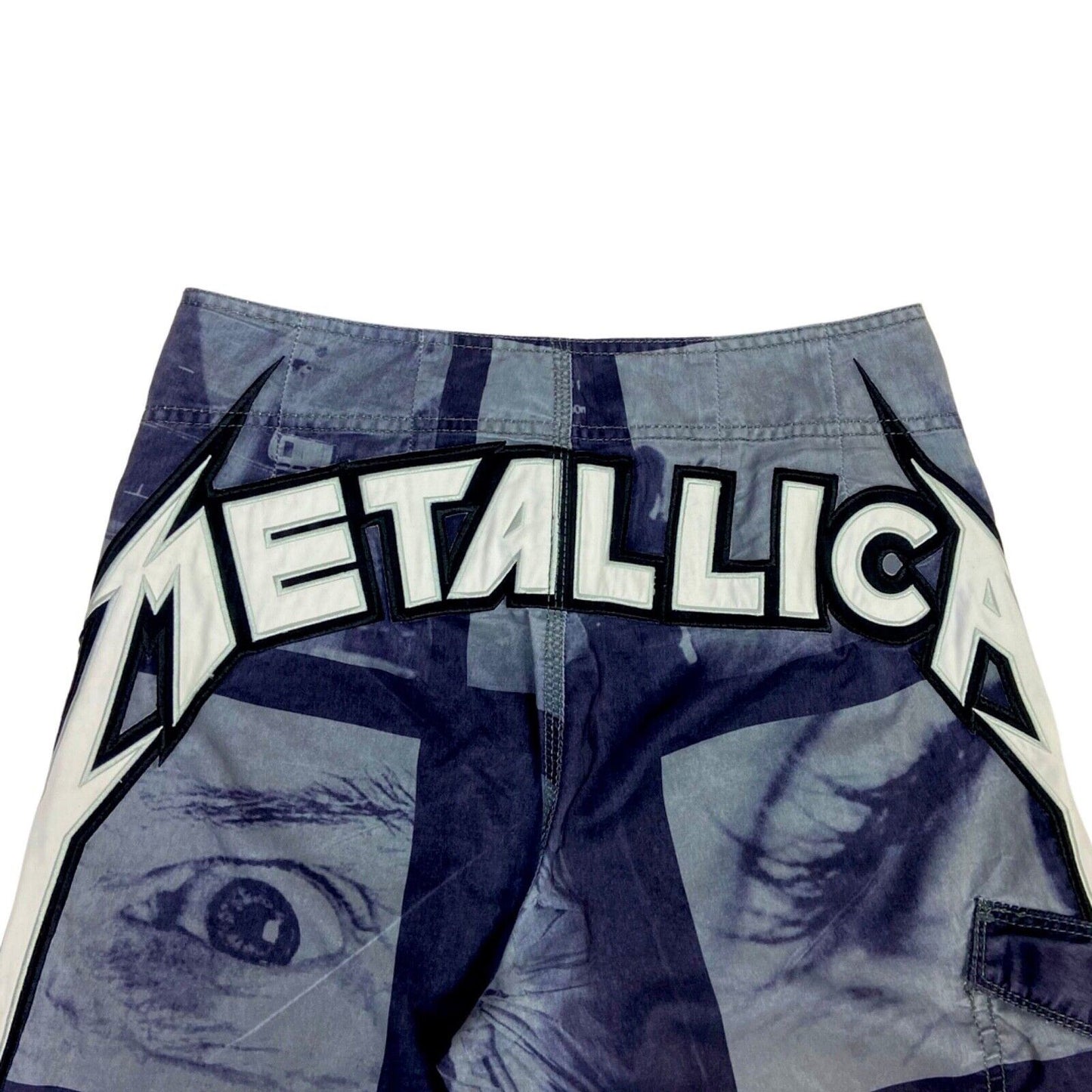 Vintage Y2K Billabong x Metallica Graphic Print Shorts M