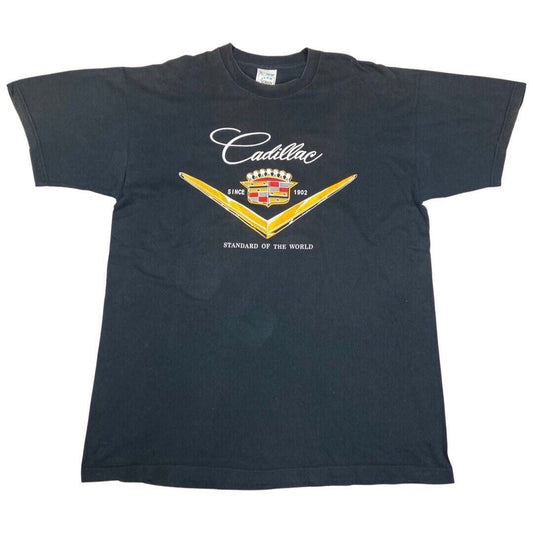 Vintage Rare Early 90s Black Cadillac Graphic Print T-shirt XL