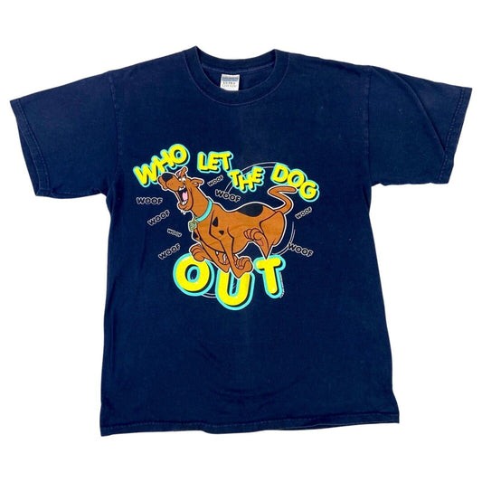 Vintage 90s 00s Scooby Doo Who Let The Dog Out Graphic T-Shirt M