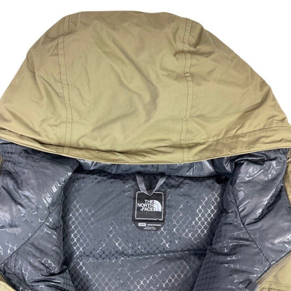 Vintage 90s Khaki Green The North Face Hooded Puffa Coat L