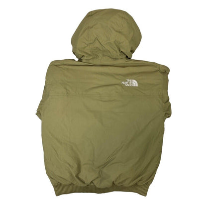 Vintage 90s Khaki Green The North Face Hooded Puffa Coat L