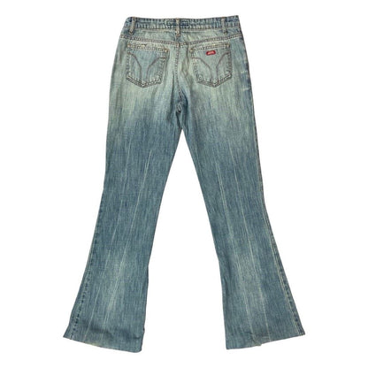 Vintage Y2K Blue Acid Wash Miss Sixty Hipster Low-Rise Bootcut Denim Jeans S 10