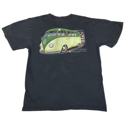 Vintage 90s 00s VW Volkswagen Transporter Graphic Black T-Shirt M