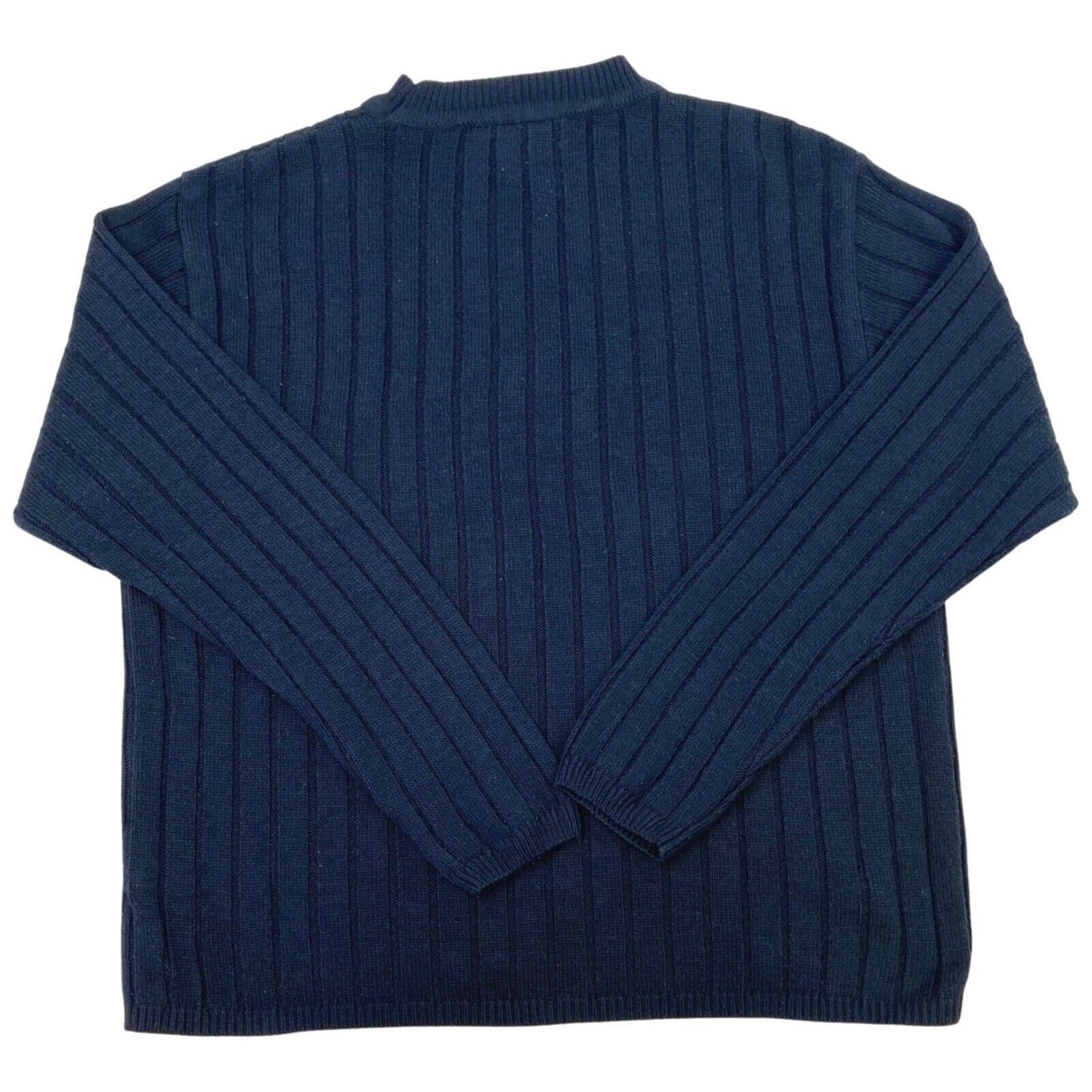 Vintage 90s Navy Blue Fila Appliqué Logo Knit Sweater XL