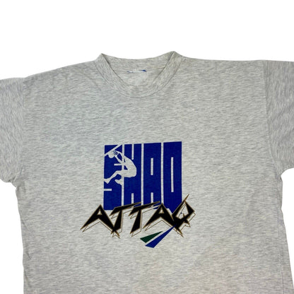 Vintage 90s Grey Grey Shaq O’Neal Attaq Reebok Double Graphic T-shirt XL