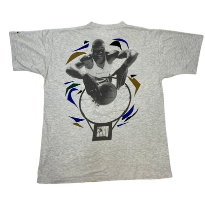 Vintage 90s Grey Grey Shaq O’Neal Attaq Reebok Double Graphic T-shirt XL