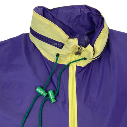 Vintage 90s Purple Green K-way 1/4 Zip Waterproof Jacket L