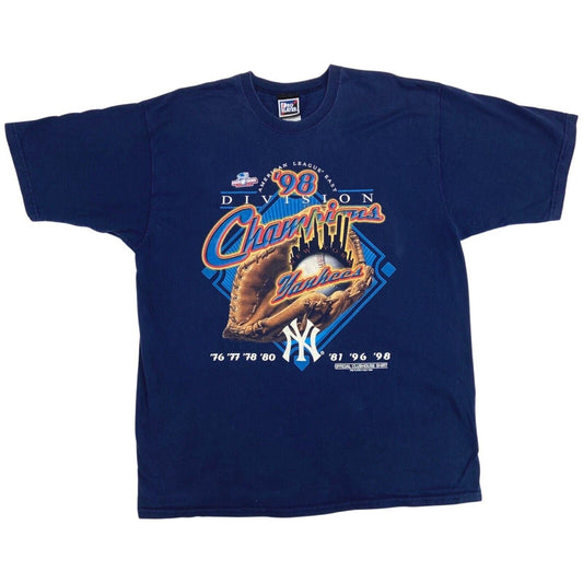 Vintage Blue 1998 New York Yankees Graphic T-shirt XL