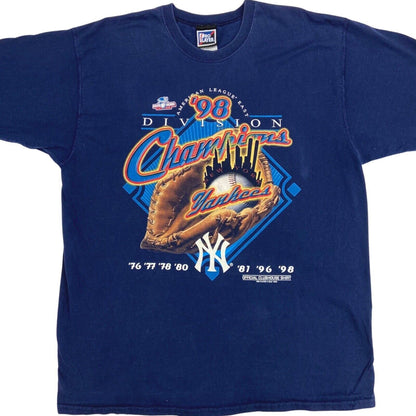 Vintage Blue 1998 New York Yankees Graphic T-shirt XL