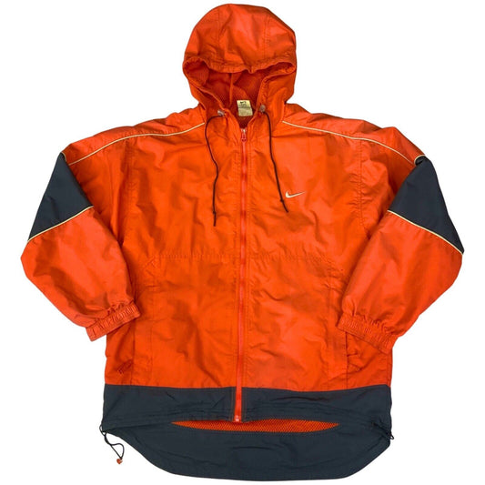 Vintage 90s Orange Grey Nike Sports Light Weight Windbreaker Jacket XXL