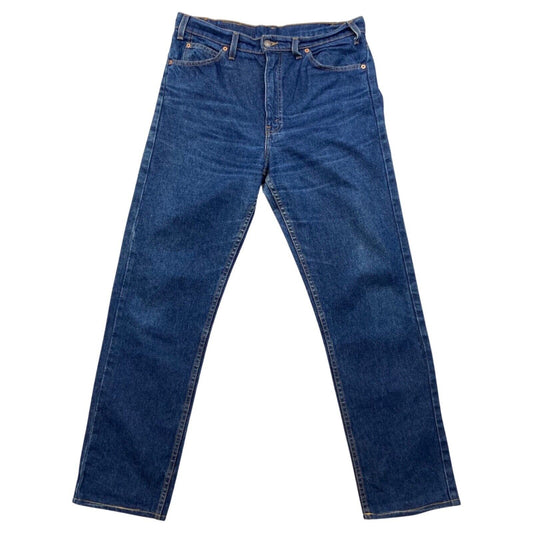 VTG 80s MENS USA ORANGE TAB LEVIS 505 STRAIGHT LEG HIGH WAISTED JEANS 34 W 32 L