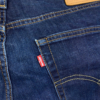 LEVIS PREMIUM BIG E 514 DARK INDIGO STRAIGHT CUT JEANS ROCKABILLY MOD 36 W 32 L