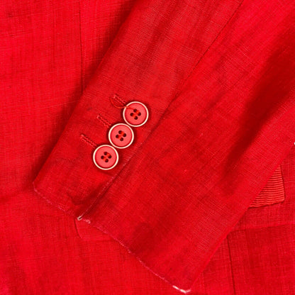 Vintage 80s 90s Red Designer Valentino Suit Blazer 8 10 S