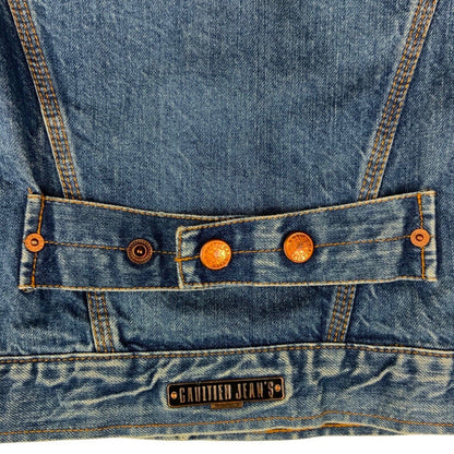 Vintage 90s Blue Bronze Jean Paul Gaultier Jeans Fitted Denim Jean Jacket M