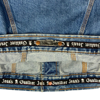 Vintage 90s Blue Bronze Jean Paul Gaultier Jeans Fitted Denim Jean Jacket M