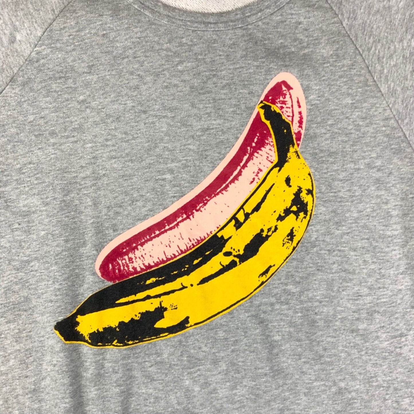 VTG 90s 00s GREY YELLOW ANDY WARHOL BANANA HYPEBEAST SPRZ NY CREWNECK JUMPER M