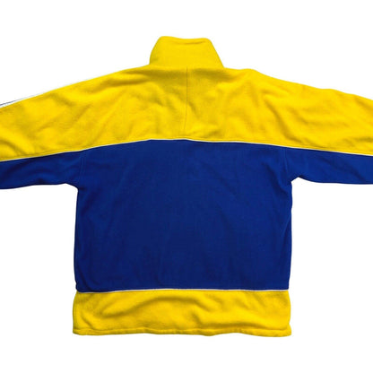 Vintage 90s Yellow Blue Adidas Three Stripe Fleece XL