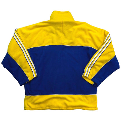Vintage 90s Yellow Blue Adidas Three Stripe Fleece XL