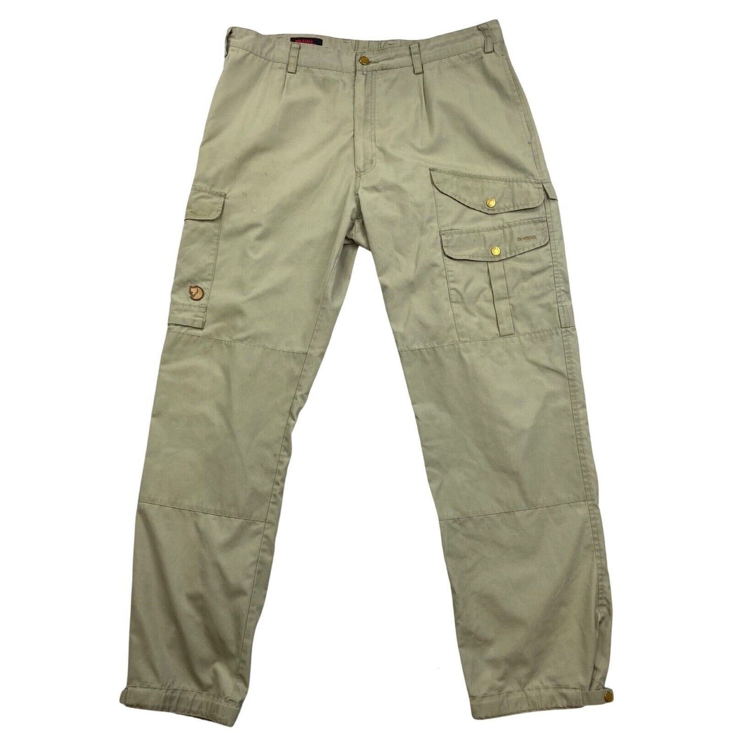Vintage 90s 00s Camel Biege Fjällräven Cargo Utility Trousers W38 L33 L