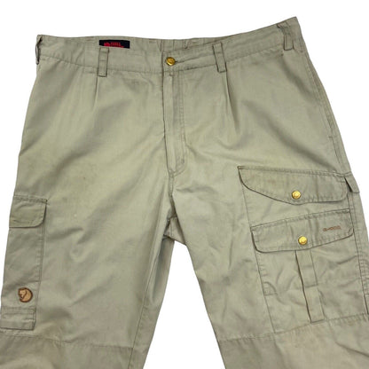 Vintage 90s 00s Camel Biege Fjällräven Cargo Utility Trousers W38 L33 L