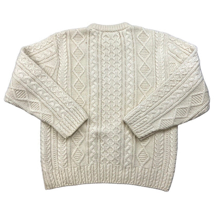 Vintage 90s Cream Ecru Levi's Cable Knitted Jumper XXL