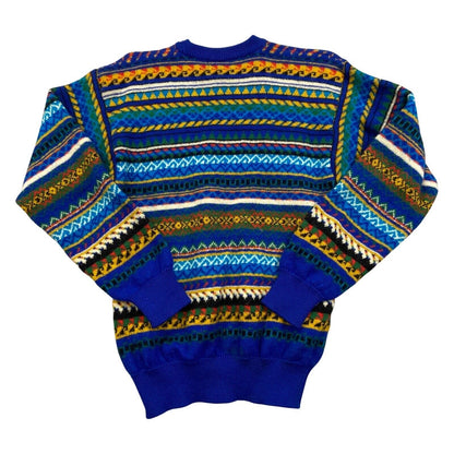 Vintage 90s 00s Blue Knitted Wool Jumper S