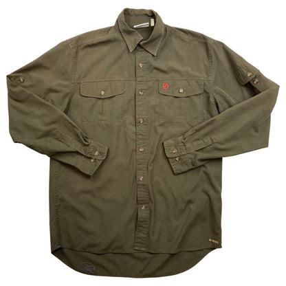 Vintage 90s 00s Brown Fjällräven Button Up Sarek Trekking Shirt L