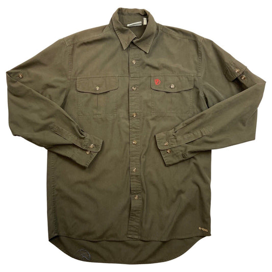 Vintage 90s 00s Brown Fjällräven Button Up Sarek Trekking Shirt L