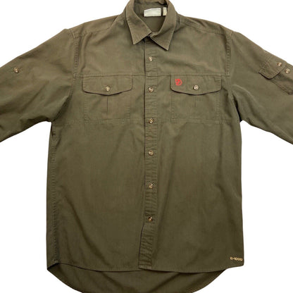 Vintage 90s 00s Brown Fjällräven Button Up Sarek Trekking Shirt L