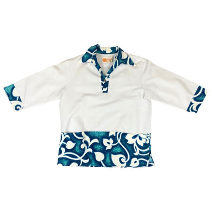 VTG 60s 70s IOLANI BARK HAWAIIAN SMOCK WEDDING ALOHA SHIRT TIKI ROCKABILLY 42”
