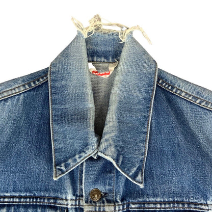 VTG 1970s LEVIS ORANGE TAB 70577 TYPE 3 TRUCKER DENIM JACKET  MOD SKINS 36” S