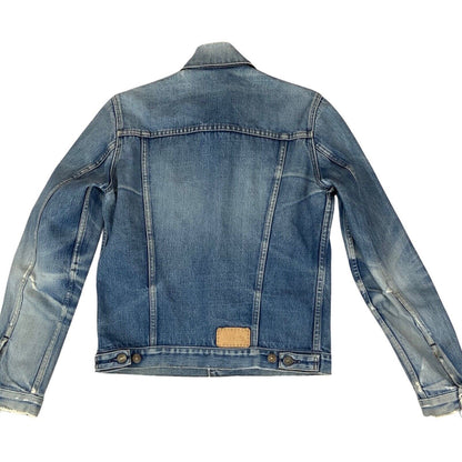 VTG 1970s LEVIS ORANGE TAB 70577 TYPE 3 TRUCKER DENIM JACKET  MOD SKINS 36” S