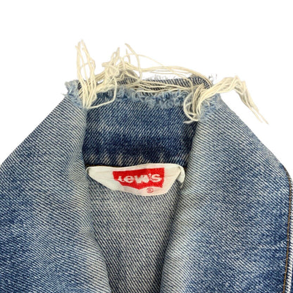 VTG 1970s LEVIS ORANGE TAB 70577 TYPE 3 TRUCKER DENIM JACKET  MOD SKINS 36” S