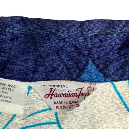 RARE VTG 70s HAWAIIAN TOGS BARK CLOTH HAWAIIAN ALOHA SHIRT TIKI ROCKABILLY 40”