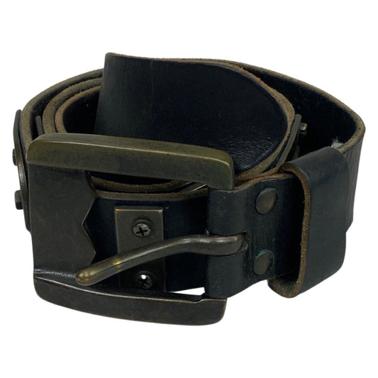 Vintage Black Designer Diesel Spell-Out Large Buckle 49" L/XL