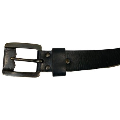 Vintage Black Designer Diesel Spell-Out Large Buckle 49" L/XL