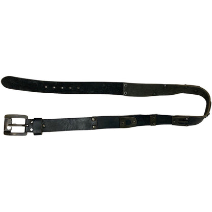 Vintage Black Designer Diesel Spell-Out Large Buckle 49" L/XL