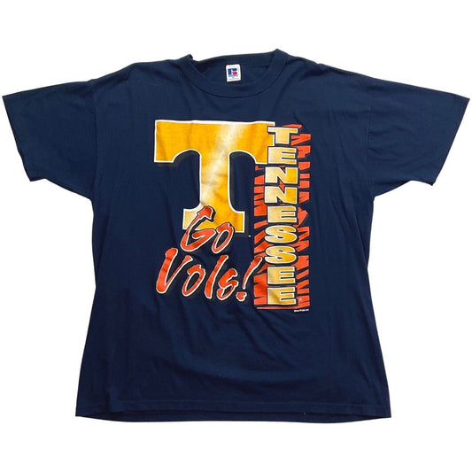 Vintage 90s 00s Blue Tennessee Volunteers Football Go Vols Tshirt L XL