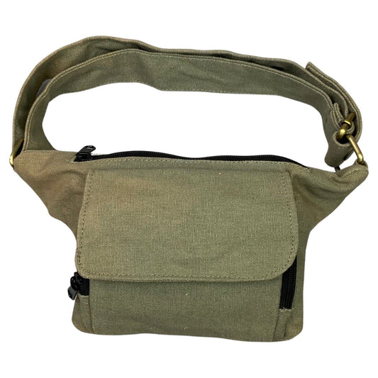 Vintage 90s 00s Beige Cotton Canvas Utility Bag