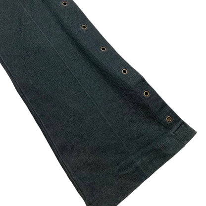 Vintage Y2K Dark Grey Hennes Flared Eyelet Split Hem Mid Rise Trousers 8 10 S